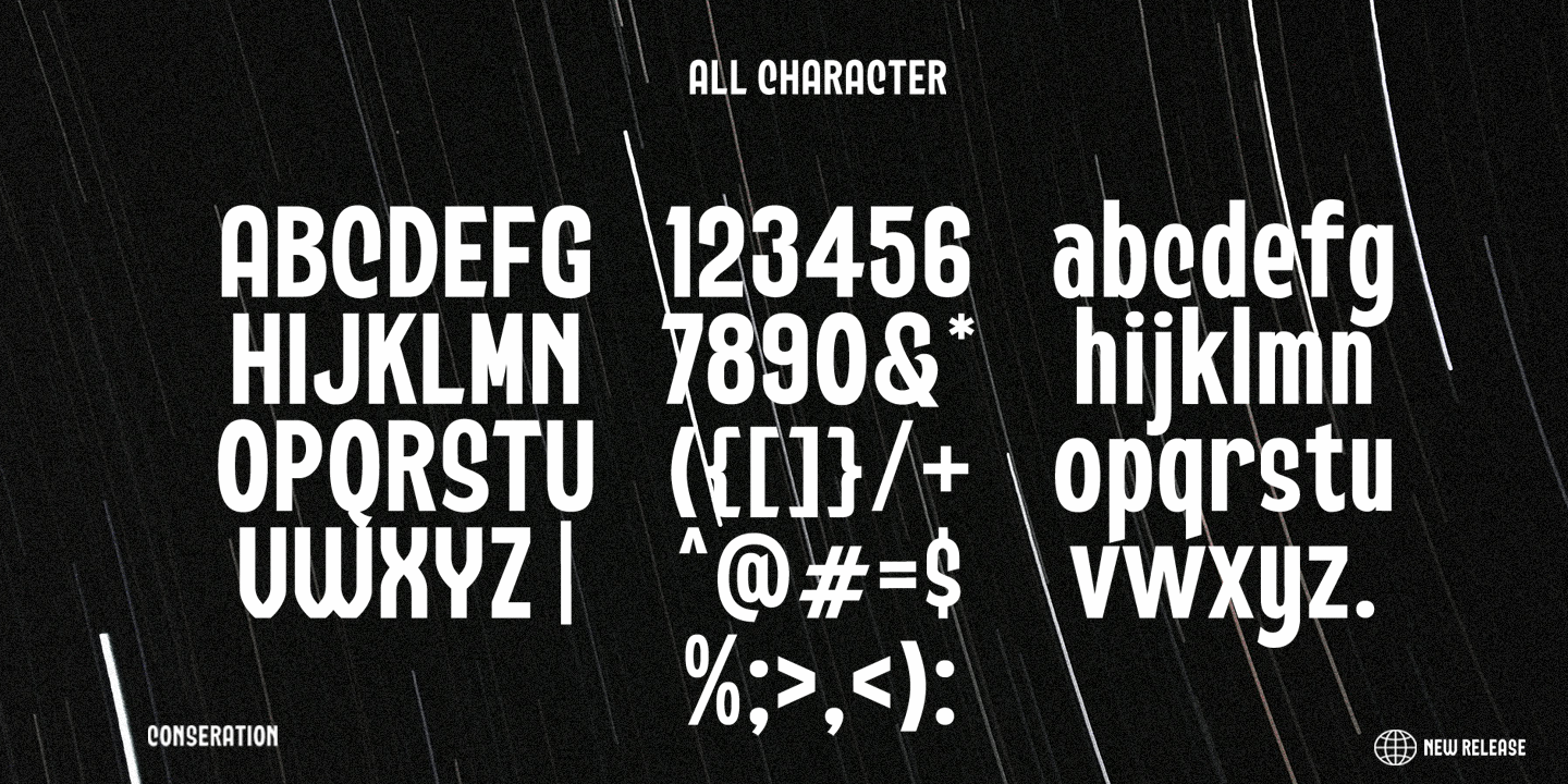 Conseration Light Font preview
